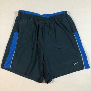 Nike Mens Medium Dri-Fit Athletic Active Shorts Drawstring Blue #613584-455